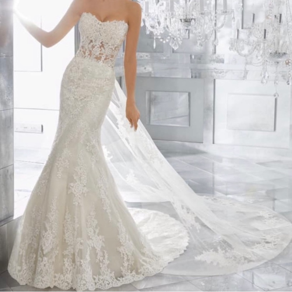Mori Lee by Madeline Gardner Marni Ivory Lace Wedding Gown
